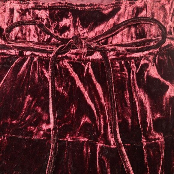 Maroon velvet lace empire flare top - Picture 7 of 7